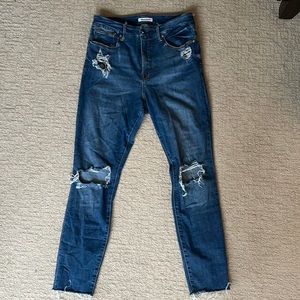 Good American Snakeskin pocket jeans